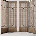 Modern Decorative Metal Screen With Intricate Geometric Laser Cut Patterns For Interior Partition