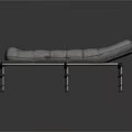 Portable Silver Folding Camping Cot With Metal Frame And Circular Opening