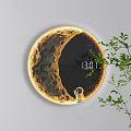 moon lamp moon lamp clock moon gypsum lamp moon wall lamp half moon lamp house silent wind moon lamp cream wind moon wall lamp living room decorative lamp 3d model