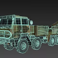 Camouflage Military Utility Truck With Multi Wheel Design And Open Cargo Bed For Transport