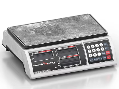 Accurate Digital Kitchen Scale With Large Display And Control Buttons 3d model