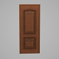 European-style solid wood door interior door 3d model