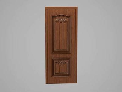 European-style solid wood door interior door 3d model