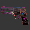 Modern Tactical Revolver Design With Metal Body Black Grip And Cylinder