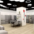 MEIKISHE Mall Boutique Modern Interior With Wardrobes Sofa Table And Chairs
