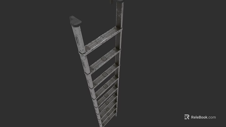 Durable Metal Ladder As Essential Hardware Tools For Home And Industrial Use 3d model 