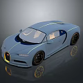 Light Blue Luxury Sports Car With Streamlined Design Yellow Accent Lines And Black Wheels