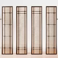 Modern Decorative Room Screens With Four Panels Metal Frames And Woven Design