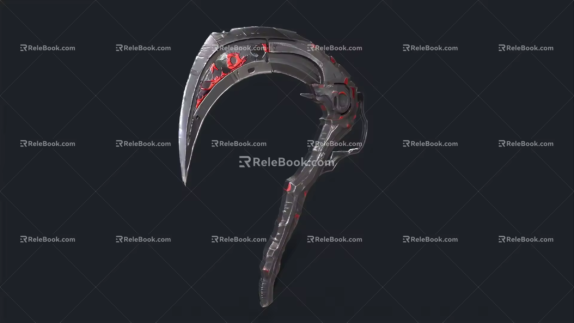 Hook Sickle PBR Material Next Generation Future Weapon Cyberpunk Style Sickle Death Sickle Cast Iron Sickle Devil Sickle Weapon Cold Weapon 3d model