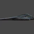 Sleek Black Futuristic Fighter Jet 3D Model With Aerodynamic Design And Yellow Afterburner Flames