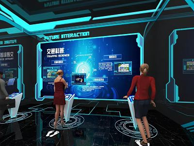 Science and Technology Exhibition Hall Traffic Science Interactive Exhibition Items 3d model