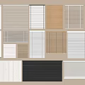 Various Colored Modern Window Blinds With Different Design Styles For Home Decoration