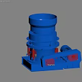 Blue Vertical Industrial Crusher Equipment Featuring Motor Red Components And Sturdy Base