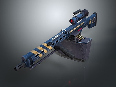 modern rifle sci-fi rifle sci-fi sniper rifle laser pulse gun pulse gun 3d model