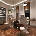Beauty Hair Salon Interior Design With Modern Styling Chairs Mirrors And Beauty Products