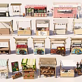Diverse Commercial Equipment Including Mobile Kiosks And Various Style Vending Stalls