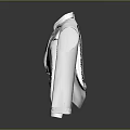 White Cropped Lapel Jacket With Striped Shirt Inner Soft Fabric Casual Style