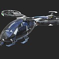 helicopter air car vertical take-off and landing aircraft 3d model