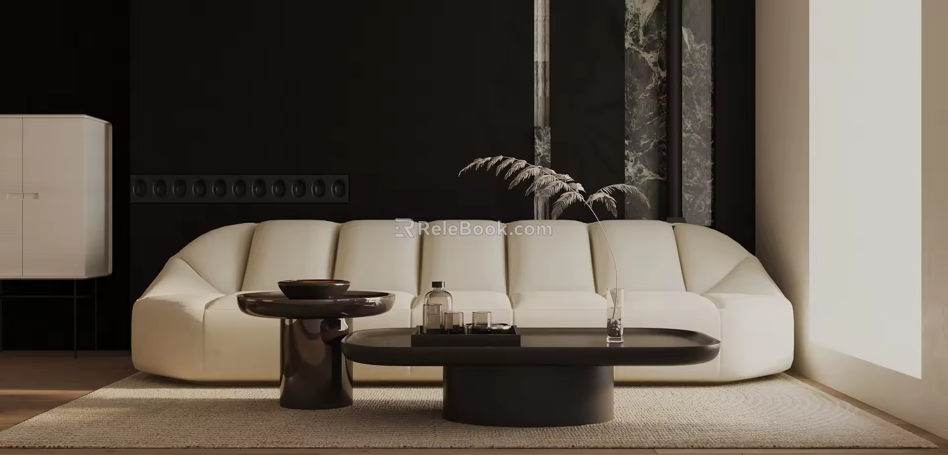 Three-seat sofa 3d model