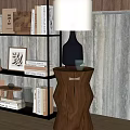 Modern Table Lamp Table Lamp Side Bookshelf Water Cup 3d model