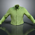 Green Long Sleeve Knitted Shirt For Daily Use With Soft Fabric And Casual Style