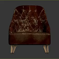 Red Velvet Armchair Featuring Gold Accents Ornate Patterns and Sturdy Gold Legs Vintage Furniture Design