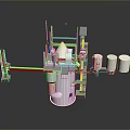 Industrial Equipment System Featuring Tower Pipes Platforms And Storage Tanks