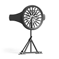 Black Air Cooler Fan With Sleek Tripod Stand And Circular Cooling Blades