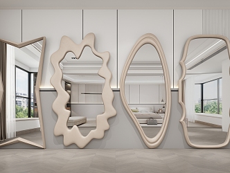 Modern mirror Dressed mirror Full-length mirror 3d model