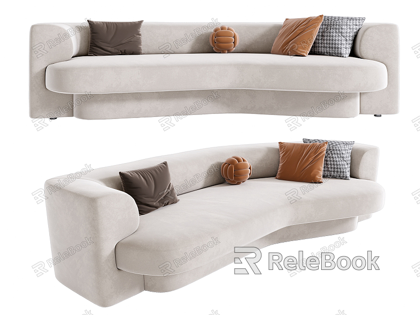 Modern Multiplayer Sofa Fabric Multiplayer Sofa model