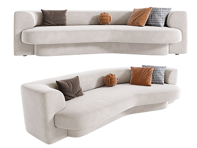 Modern Multiplayer Sofa Fabric Multiplayer Sofa model