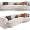 Modern Multiplayer Sofa Fabric Multiplayer Sofa 3d model