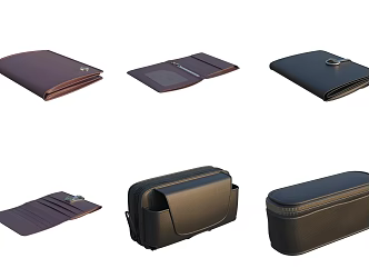 Document bag, leather bag, handbag, wallet 3d model