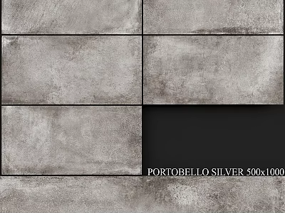 Portobello Silver 500x1000 Modern Decorative Wall Tiles For Interior Design 3d model