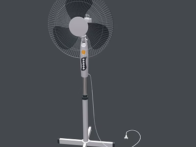 Standing Air Conditioner Fan With Adjustable Control Panel And Stable Base 3d model