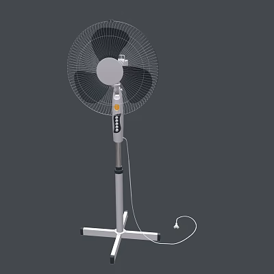 Standing Air Conditioner Fan With Adjustable Control Panel And Stable Base 3d model