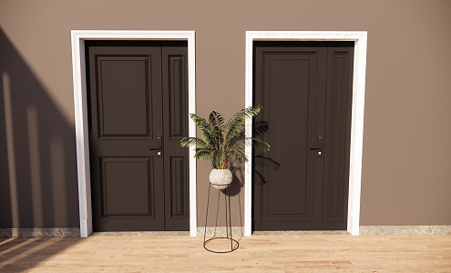 Modern security door entry door group 3d model