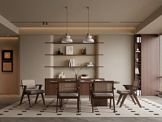 Middle Ancient Restaurant Dining Seat Combination Restaurant Background Wall Middle Ancient Dining Seat 3d model