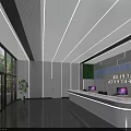 Modern Government Service Hall Interior With Spacious Layout Front Desk And Glass Windows