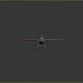 SAHINBABA Gray Fighter Jet Model Airplane With Red Wing Tips And Landing Gear