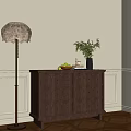 Middle Style Side Cabinet 3d model