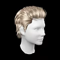 White Head Model With Blonde Short Hair And Visible Facial Organs