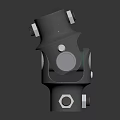 Chrome Plated Metal Mechanical Joint With Rotational Bolts And Shiny Surface