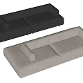 Minotti modern double sofa multiplayer sofa double-sided sofa 3d model