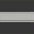 Long Rectangular Industrial Building With Gray Exterior Brown Base And Roof Windows