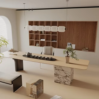 Modern dining table 3d model