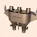 Stainless Steel Centrifuger Industrial Equipment With Multiple Cylindrical Inlets And Bottom Connections