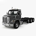 International Gray Heavy Duty Truck Chassis With Multiple Wheels And Front Grille