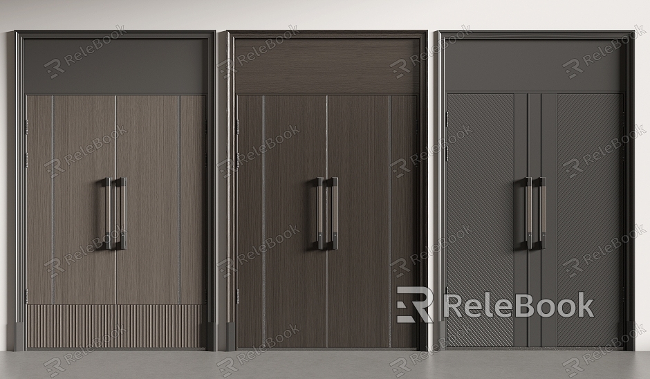 Double Door Entrance Door Door Villa Door Meeting Room Door Office Door model