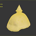 Stylish White Fabric Hat With Round Top And Pointed Peak Design